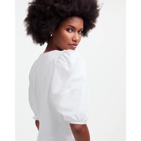 NWT Madewell Puff-Sleeve Tee in White Size M - Picture 2 of 8
